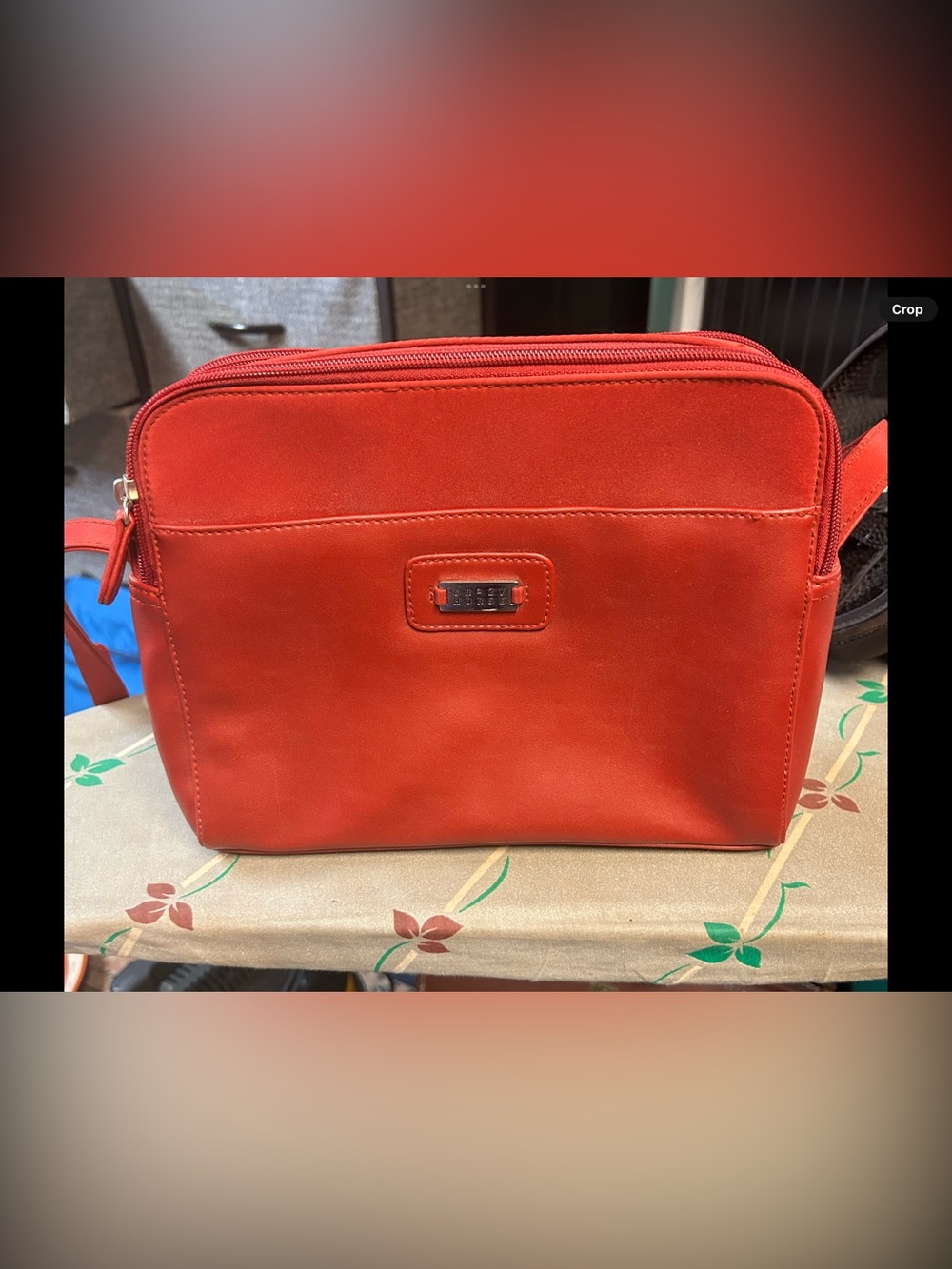 Crazy Horse red leather Crossbody Bag